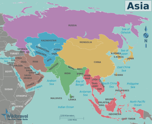 carte de l’Asie